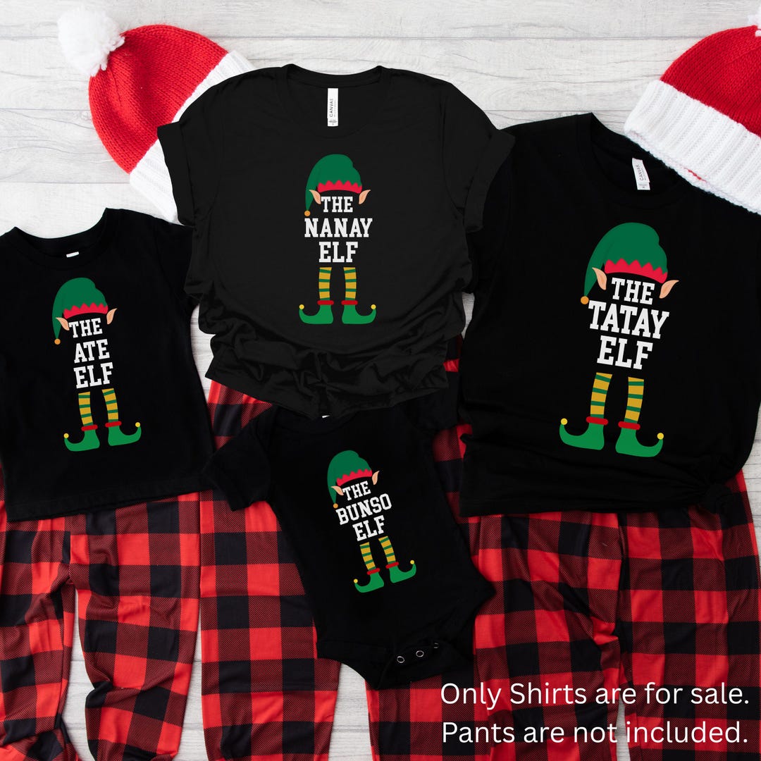 Custom the Elf Filipino Shirt,filipino Pinoy Funny Christmas Family ...