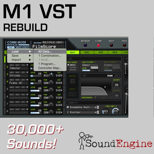 30,000+ Korg M1 VST VSTi Synth Sound Patch Program Library - the Most M1 VST sounds!