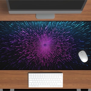 Cyberpunk Neon Desk Mat: Futuristic Gamer Mousepad