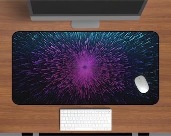 Tapis de bureau Cyberpunk néon : tapis de souris gamer futuriste