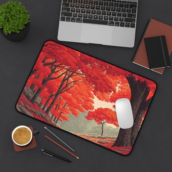 Mouse Pad Autumn Forest - 9.5x7.9 Inch Dark Fog Maple Tree Landscape ...
