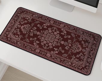 Persian Rug Desk Mat: Vintage Boho Office Decor