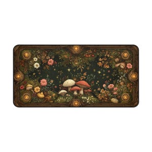 Mushroom Desk Mat: Enchanted Forest Mouse Pad, Fairycore Gaming image 11