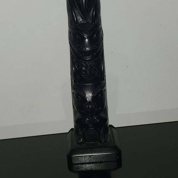 Boma Canada Black Bird Totem Figurine
