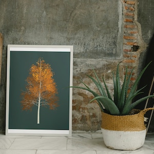 Aspen Tree Digital Print  - Autumn Wall Art different ratio sizing. Aspen Tree Picture for Office and Home