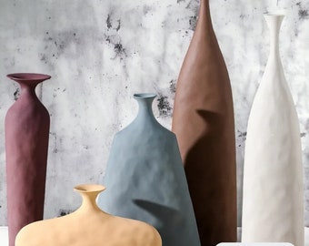 Rustic Handmade Ceramic Vase Collection | Nordic Modern Table Vase | Tall Vase | Artistic Handcrafted Vase  | Home Decor | Housewarming Gift