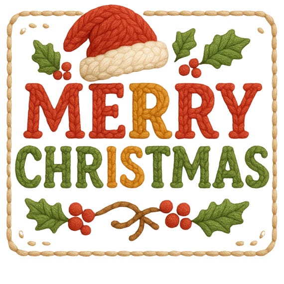 Merry Christmas Faux Design