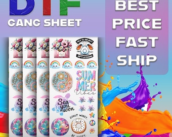 Bulk DTF Gang Sheets, Sublimation Printing, Wholesale Transfers, Ready to Press, High Volume.