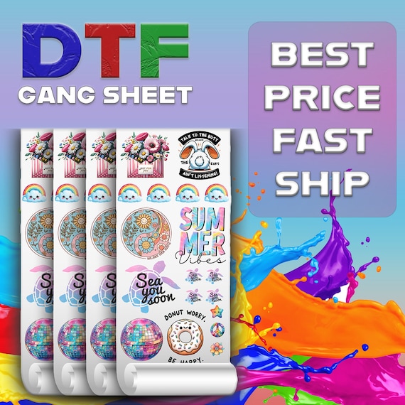 Bulk DTF Gang Sheets for Effortless Sublimation Printing, Wholesale Transfers, Ready-to-Press Options.
