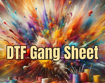 DTF Gang Sheet, Custom DTF Transfers, Wholesale Gang, Bulk DTF Sheets, Ready To Press, Direct to Film Transfer, Dtf Sublimation