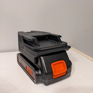 Black and Decker/Porter Cable 20v Battery to Ridgid 18v Tool Adapter (Made in the USA 3D Printed) image 3