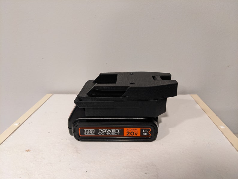 Black and Decker/Porter Cable 20v Battery to Ridgid 18v Tool Adapter (Made in the USA 3D Printed) image 2