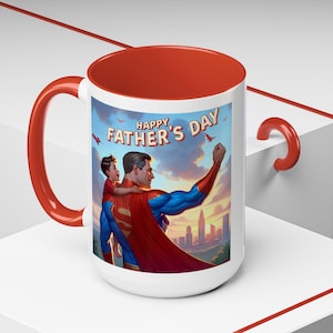 Superhero Father&#39;s Day Mug, Dad Gift, Father&#39;s Day Gift, Coffee Cup, 11oz Mug, 15oz Mug