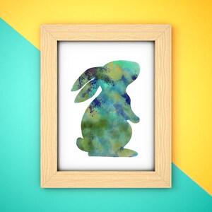 Bunny Art - Colorful Child and Nursery Print