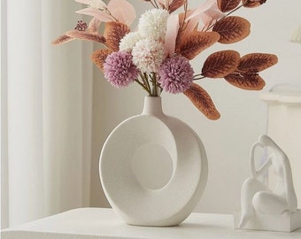 Nordic Style Ceramic Vase, Boho Decor, Unique Decor, Living Room, Table Vase, Boho Vase, Housewarming Gift, New Home, Gift Vase