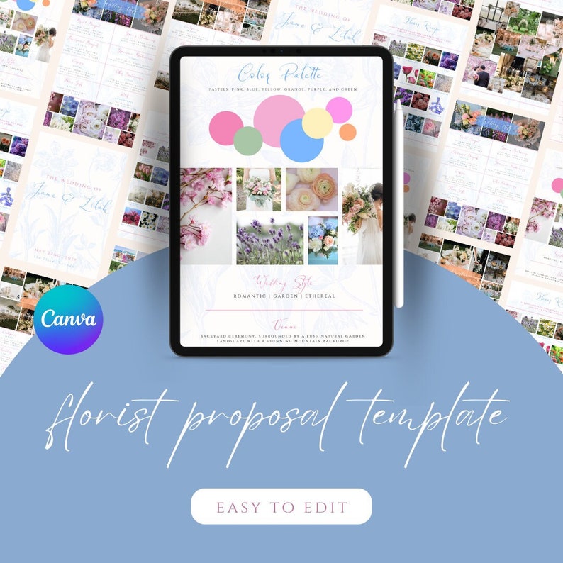 Editable Florist Proposal Template Wedding Client Template Design Editable Florist Proposal Template Wedding Client Template Design