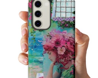 Coquette Collage Phone Case, Melancholy Girl, Aesthetic, iPhone 15 14 13 12 11 Pro Max 8 Plus X, Samsung Galaxy S23 S22 S20 Ultra