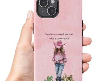 Cowgirl Phone Case Country Western Phone Case Pink Cowboy Phone Case Pink Cowgirl Phone Case Western Phone Case