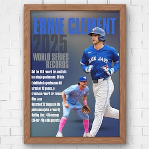 Ernie Clement 2025 World Series Poster | Toronto Blue Jays Art (Digital Download)