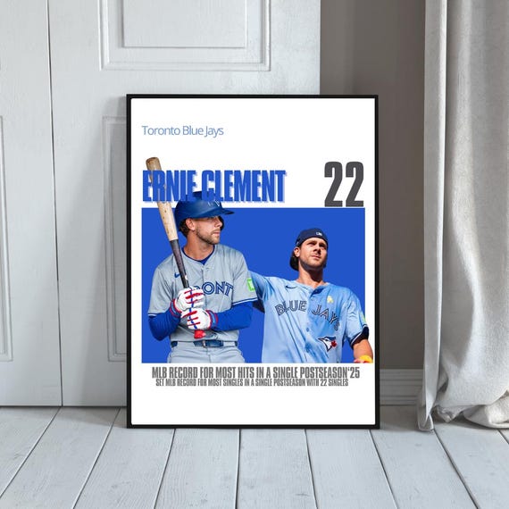 Ernie Clement 2025 World Series Poster | Blue Jays Wall Art