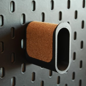 Soporte para auriculares de tablero perforado: almacenamiento de cables, compatible con IKEA Skådis