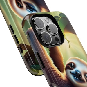 Baby Sloth Phone Case, Dual Layer Protective Cover