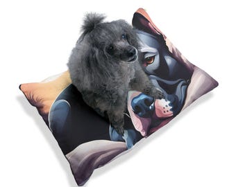 Pitbull-hondenmand met korte oren