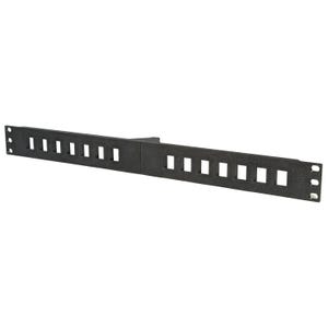 1U 19” cover for 14 Keystone modules, rack mount server home lab network cabinet