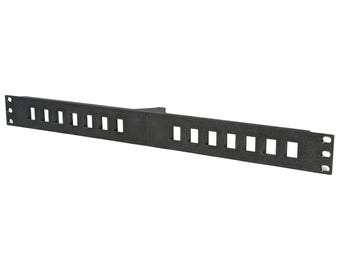 Baie de brassage 1U 19" à baïonnette pour 14 modules Keystone, pour serveur domestique ou réseau.