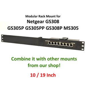 Rack mount 1U 19" for Netgear GS308, home lab, network cabinet