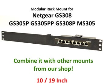 Montage en rack 1U 19" pour armoire réseau Netgear GS308 Server Home Lab
