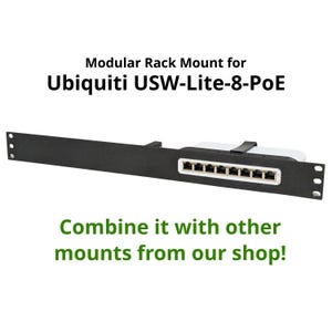 Rack Mount 19” for Ubiquiti Unifi USW-Lite-8-PoE Server Home Lab Network Cabinet