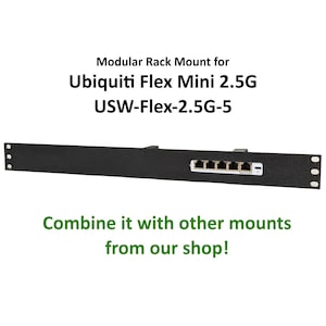 Rack Mount 19” for Ubiquiti Unifi USW-Flex-2.5G-5 Flex Mini 2.5G Server Home Lab Network Cabinet