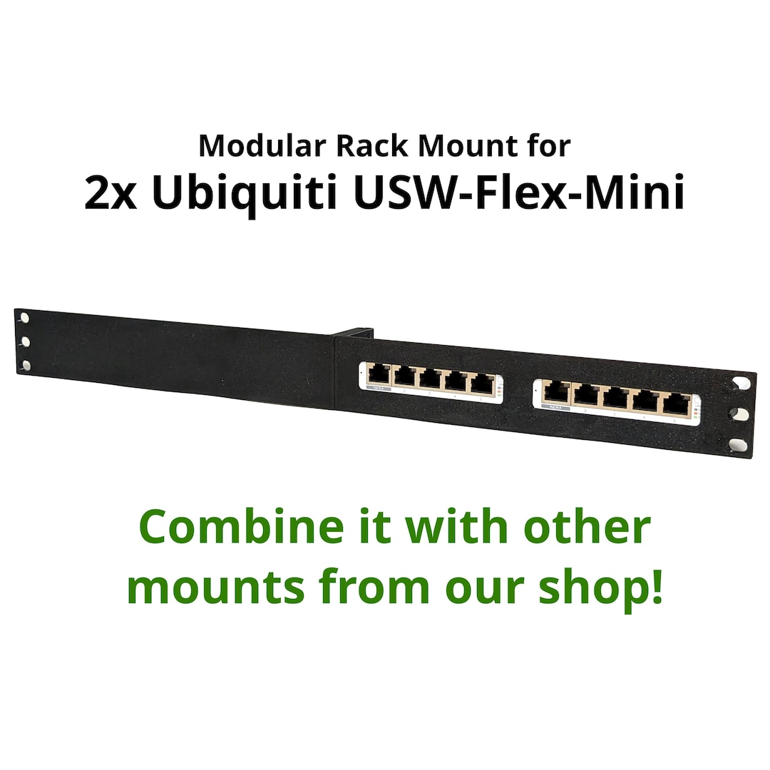 Rack Mount 19” for 2x Ubiquiti Unifi Usw-flex-mini Server Home Lab ...