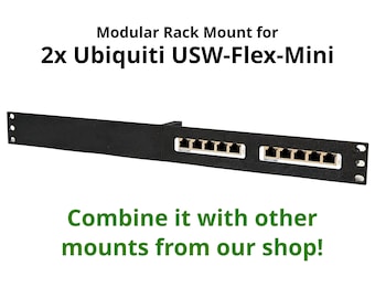 Support en rack 19" pour 2x Ubiquiti Unifi USW-Flex-Mini USW Flex Mini Server Home Lab Armoire réseau