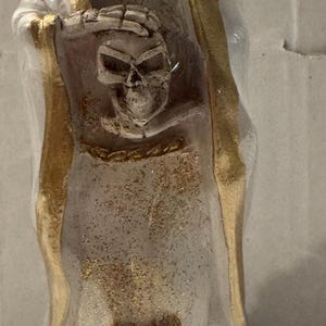 7 inch tall Santa Muerte sin rostro white