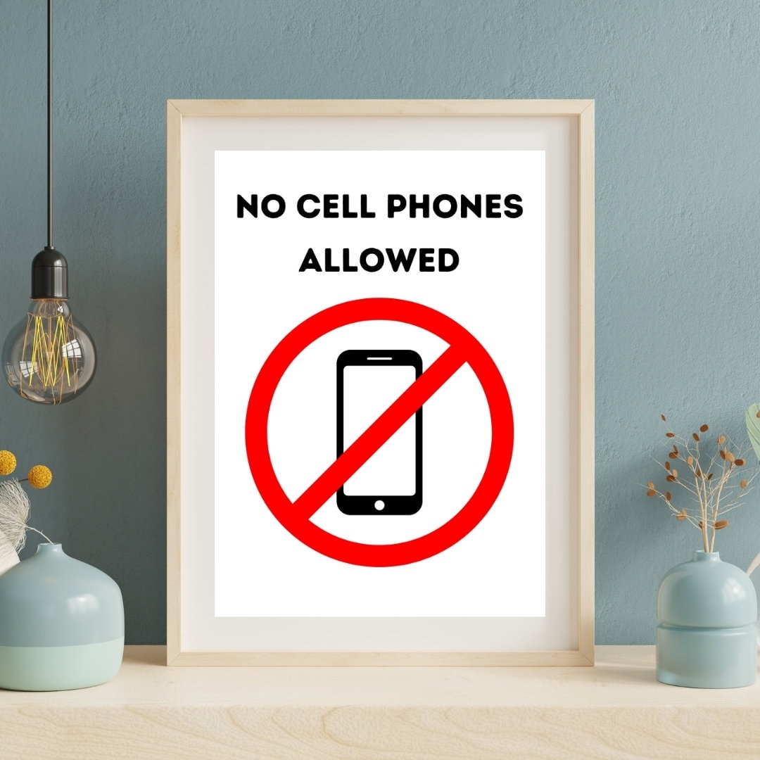 Printable No Cell Phones Allowed Sign Printable No Cell Phone Use in Printable No Cell Phones Allowed Sign Printable No Cell Phone Use in