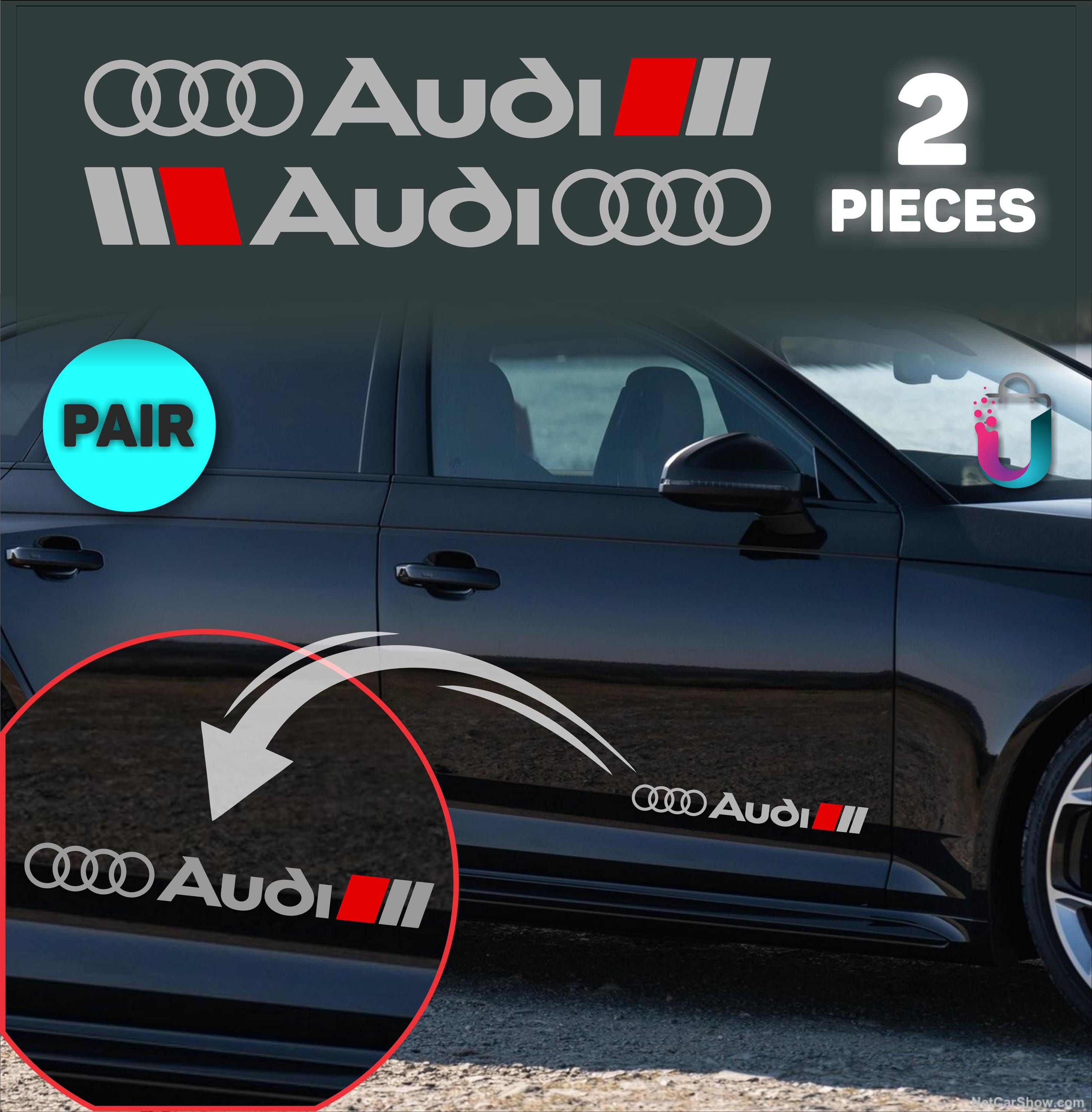 Pair Racing Stripe Decals - Sport Car Door Emblem Sticker For Performance Look