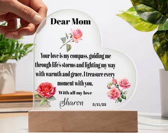 Placa acrílica LED personalizada: Recuerdo iluminado del Día de la Madre y regalo sentimental para mamá