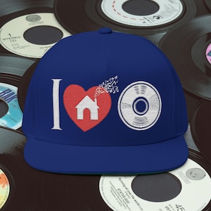 Geborduurde flat Bill House Music-pet, DJ-cadeau