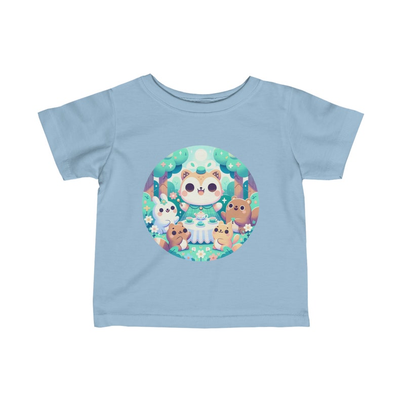 T-shirt en jersey fin pour bébé avec animaux de dessin animé mignon, t-shirt bébé coloré, t-shirt graphique adorable pour tout-petits image 4