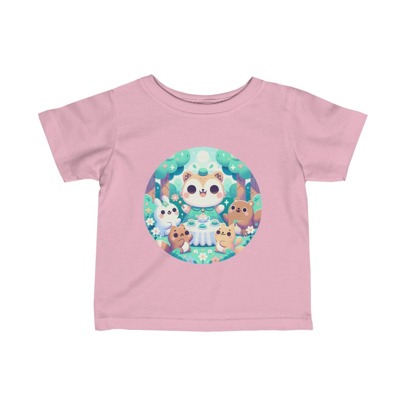 T-shirt en jersey fin pour bébé avec animaux de dessin animé mignon, t-shirt bébé coloré, t-shirt graphique adorable pour tout-petits image 6