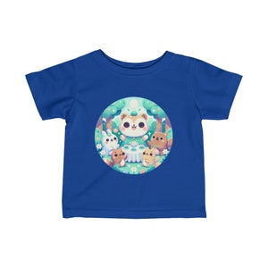 T-shirt en jersey fin pour bébé avec animaux de dessin animé mignon, t-shirt bébé coloré, t-shirt graphique adorable pour tout-petits image 8