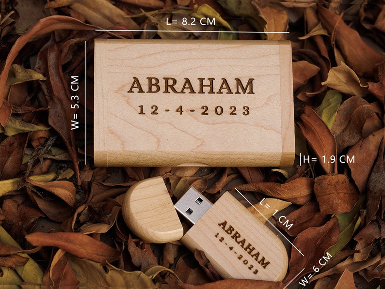 Custom USB with Box for Couples Personalized Wedding Photography Accessories Engraved Flash Drive Memory Stick Gift for Dad Mom Memorial