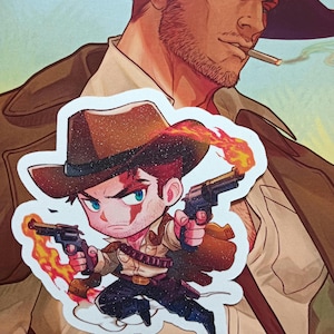 Autocollant Enji cow-boy
