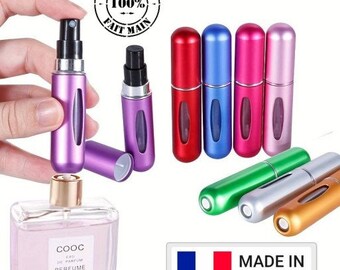 Atomiseur de parfum personnalisable, 5ml avec pompe, flacon portable et rechargeable, idéale pour les voyages