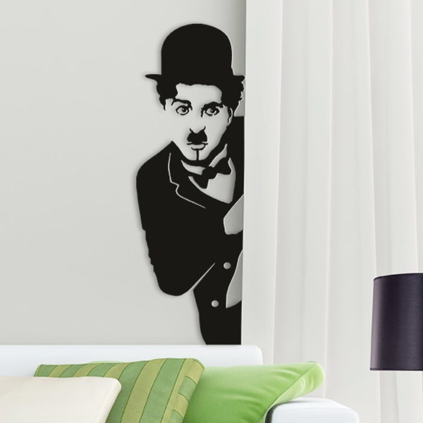 Décoration murale Charlie Chaplin / Décoration salon / Wall art / Décoration murale en cadeau