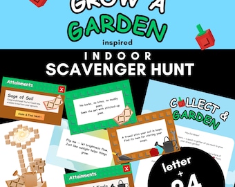 Grow a Garden-Inspired Scavenger Hunt: Printable Indoor Party Game