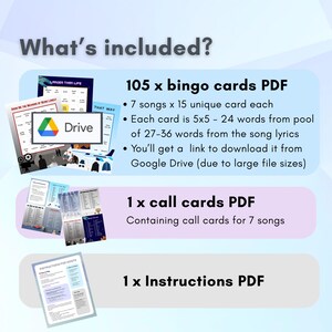 90s Music Bingo Printable – Backstreet Boys Lyrics Bingo | Throwback Party Game for Adults, Girls Night, Birthday & Office Party image 5