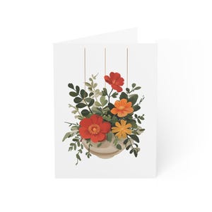 Blumen Grußkarten Set | Handillustrierte Kartenpackung für alle Anlässe, perfekt für Geburtstage, Dankeskarten, Einladungen oder Wohnkultur